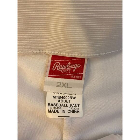 Rawlings baseball pants Xxl white rn#115150 - Picture 4 of 6